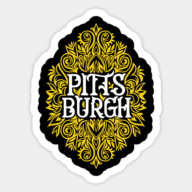 Pittsburgh Swirls Sticker by polliadesign